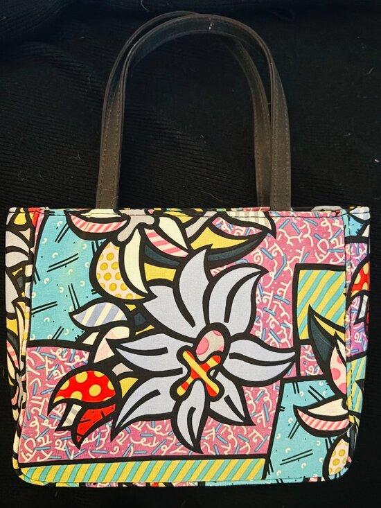 Nicole Miller Collection Handbags - Super RARE! Nicole Miller × Britto Collab Silk Pop Art Handbag (Circa 1999–2001)